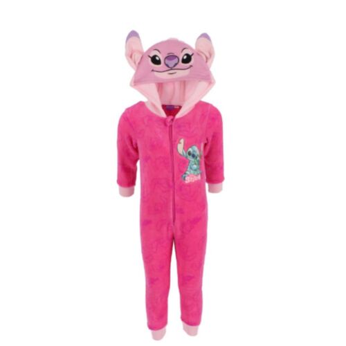 Grenouillere Pyjama Polaire Lilo & Stitch Enfant Fille Fushia (Taille 7/8 Ans,Couleur Fushia)