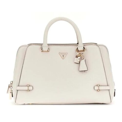 GUESS Sac à main crème pour femme - Rosalba Girlfriend Satchel Cream White 312847