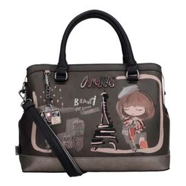 Anekke Sac à main brun foncé multicolore pour femme - Mademoiselle Short Handle Bag Multicolor 319507