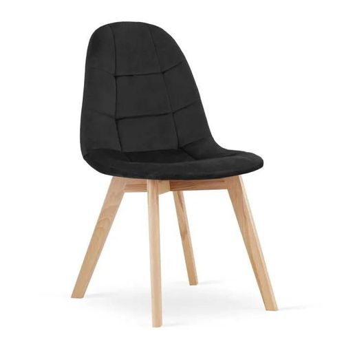 Chaise Komodee Sorano - 1 Pieces - Noir - Tapisser En Velours 54 X 45 X 82 Cm