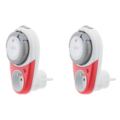 Lot de 2 programmateurs quotidiens T-10 - rouge - Otio