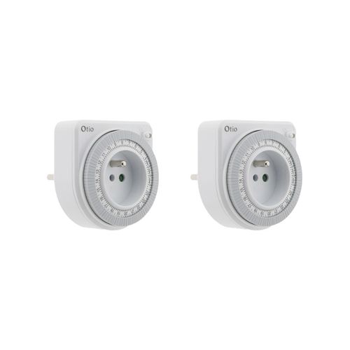 Lot de 2 programmateurs mécaniques - blanc - Otio