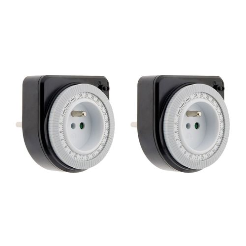 Lot de 2 programmateurs mécaniques - noir - Otio