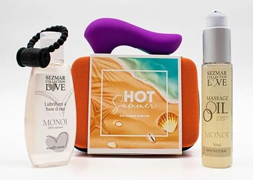 Box Hot Summer Parfum Pour Le Couple Monoï Couleur : Orange Contenance : Box 