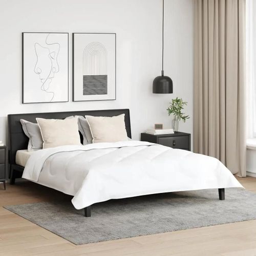 Ensemble De Couette Avec Oreiller 3 Pcs Blanc 260 X 220 Cm Microfibre