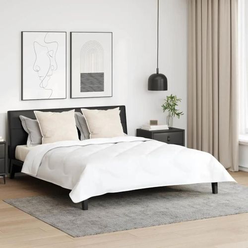 Ensemble De Couette Avec Oreiller 3 Pcs Blanc 260 X 220 Cm Microfibre