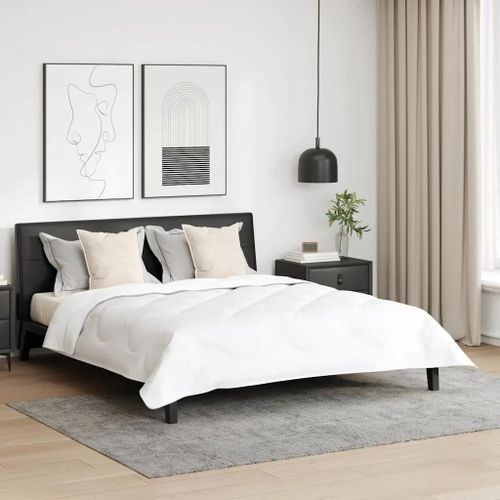 Ensemble De Couette Avec Oreiller 3 Pcs Blanc 260 X 220 Cm Microfibre