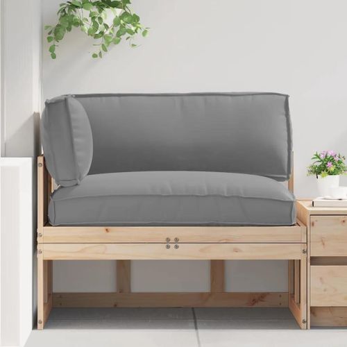 Vidaxl Set De Coussins De Palette 3 Pcs Gris 120 X 80 X 12 Cm