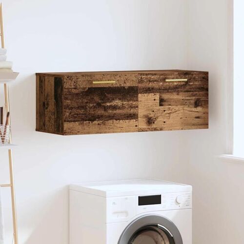 Vidaxl Meuble Mural Bois Ancien 100 X 36.5 X 35 Cm Bois D'ingénierie