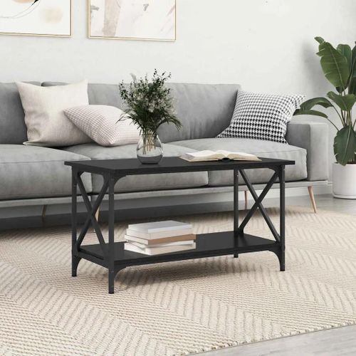 Vidaxl Table Basse Chêne Noir 80 X 45 X 45.5 Cm Bois D'ingénierie
