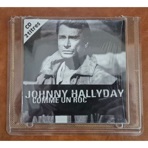 Cd Single Johnny Hallyday Dans Son Emballage Plastique D Origine -Blister Comme Un Roc