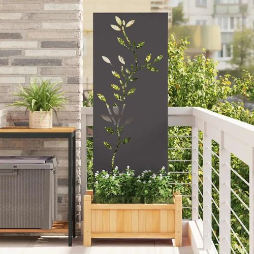 Vidaxl Panneau Décoratif De Jardin Noir 50 X 140 Cm