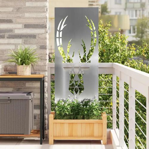 Vidaxl Panneau Décoratif De Jardin Argent 50 X 140 Cm Acier Galvanisé