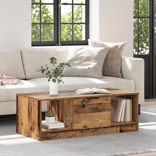 Vidaxl Table Basse Bois Ancien 100 X 50 X 36 Cm Bois D'ingénierie