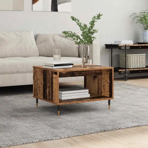 Vidaxl Table Basse Bois Ancien 60 X 50 X 40 Cm Bois D'ingénierie