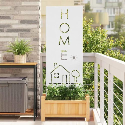 Vidaxl Panneau Décoratif De Jardin Blanc 50 X 140 Cm