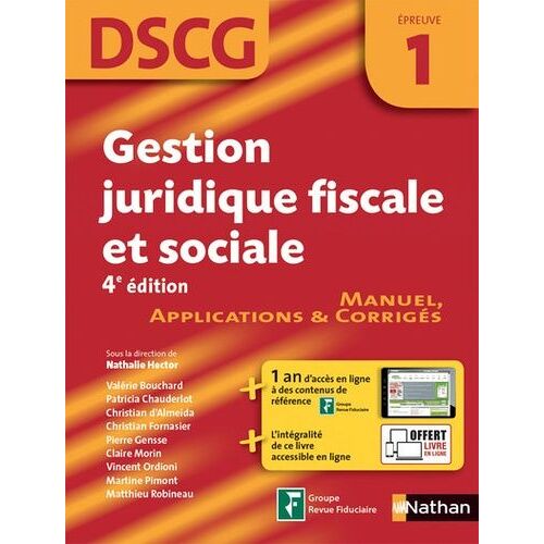 Gestion Juridique, Fiscale Et Sociale Dscg 1 - Manuel, Applications & Corrigés