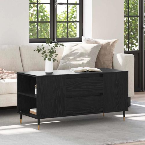 Vidaxl Table Basse Chêne Noir 102 X 44,5 X 50 Cm Bois D'ingénierie