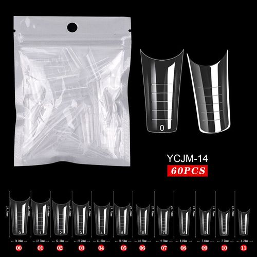Formes D'extension D'ongles Pour Vernis Gel Uv,Moule De Construction Rapide,Faux Ongles En Acrylique,Pointes D'art,Accessoire De Manucure À Double Système,60 Pièces/Sac #C 