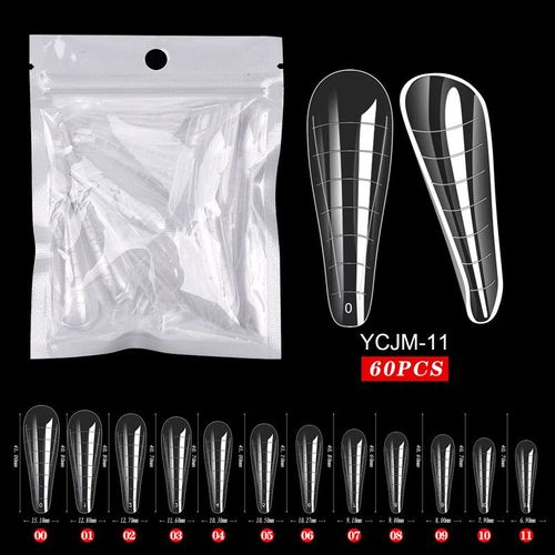 Formes D'extension D'ongles Pour Vernis Gel Uv,Moule De Construction Rapide,Faux Ongles En Acrylique,Pointes D'art,Accessoire De Manucure À Double Système,60 Pièces/Sac #B 