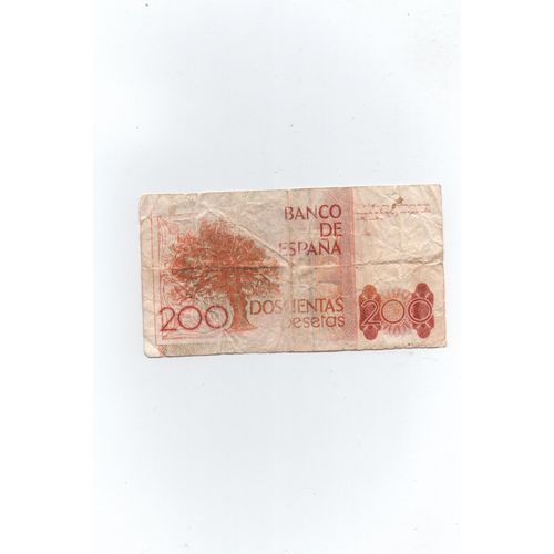 Billet Banque D'Espagne De 200 Pesetas, Date D'Émission: 16 Septembre 1980.