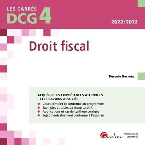 Droit Fiscal Dcg 4 - Edition 2022-2023