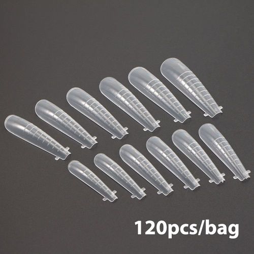 2023 Nouvelles Formes Supérieures D'ongles 120 Pièces Double Formes Faux Ongles Moule Pour Une Construction Rapide Formes D'extension Uv Gel Top Moules Ongles Étendre Moule - Type 120pcs S Bag 