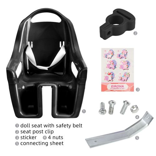 Siège De Vélo Butter Pour Filles,Chaise De Vélo Pour Filles De 12,Accessoires De Vélo American Girl Kids - Type Black