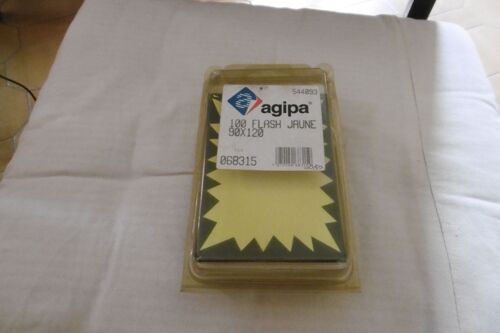 Agipa Étiquettes Éclatés Flash Jaune Rectangulaires 90x120mm Code 544093:06815 Paquet De 100