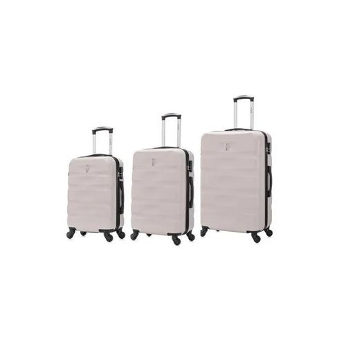 Celims France France - Set Valise Rigide 3 Pièces | Cabine + Moyenne + Grande Taille | 55cm + 65cm + 75cm | Valise Lot de 3 | Gris