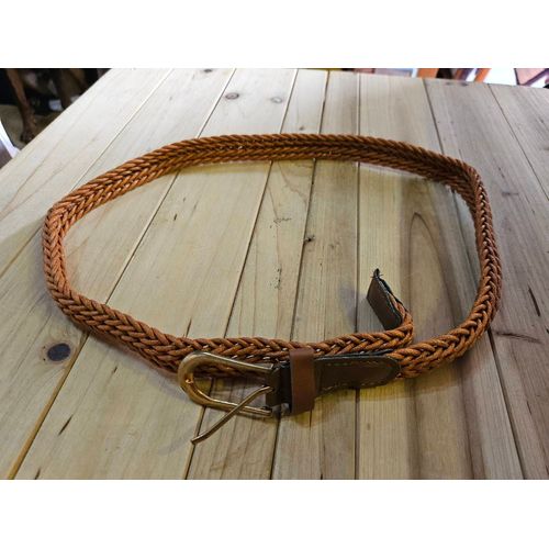 Ceinture Marron Tressée 90cm