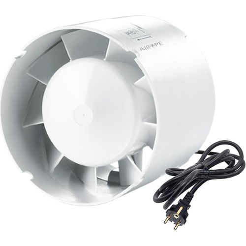 100 mm Extracteur D'air Silencieux,107 m3/h,14 W,Conduit en ligne,Axial de la gain,Économe en énergie,Pour le bain,WC,toilette,tente,serre,cuisine,bureau,garage,Garantie 5 ANS.[I168]