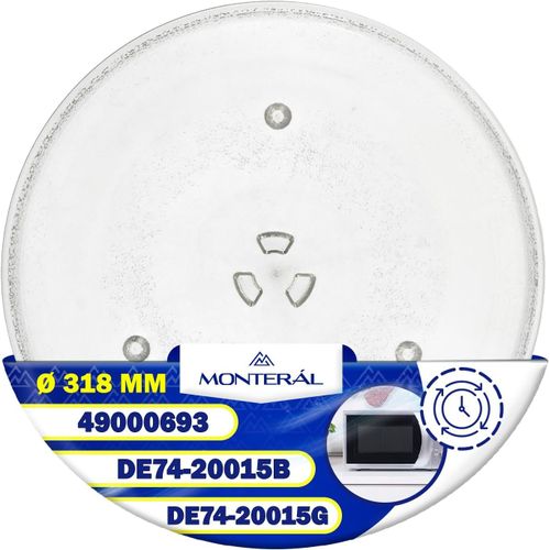 Plateau Micro Onde Universel Ø318 mm Possède 3 Fixations avec le Code DE74-20015B DE7420015B DE74-20015G DE7420015G pour Samsung-