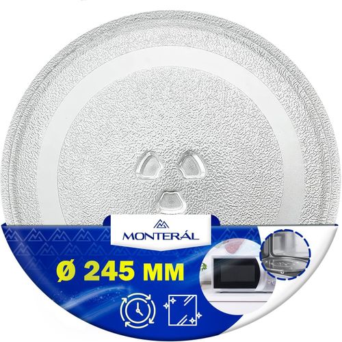 Plateau Micro Onde Universel Ø 24,5 cm Possède 3 Fixations Assiette Ø 245 mm Convient pour LG-