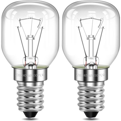 Ampoule pour Four E14 230V Dimmable,Ø29x59MM,Résistante 300°C,Blanc Chaud 2700K,Lot de 2