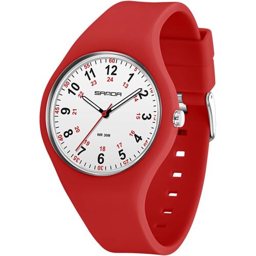 Mixte Analogique Quartz Japonais Montre Avec Bracelet En Silicone Sd-3253.[J566]