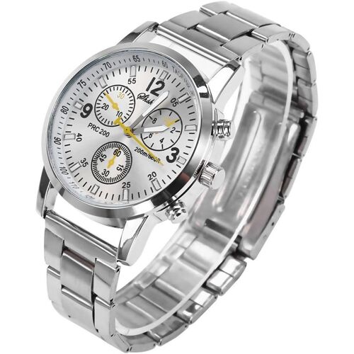 Montre Analogique Masculine Pour Hommes,Montre-Bracelet En Alliage D'acier Inoxydable,Montres D'affaires De Conception De Sport Décontracté,Meilleur Cadeau Pour Hommes