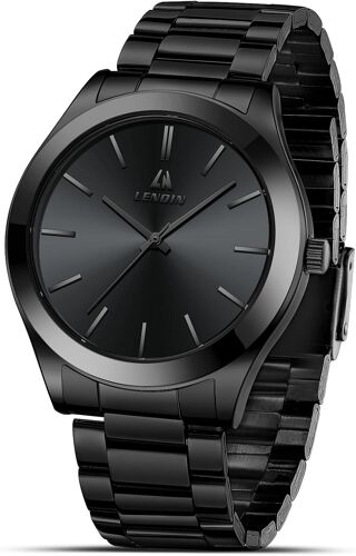 Montres Pour Hommes Montres-Bracelets En Acier Inoxydable Étanches 30m Pour Hommes Montres-Bracelets Analogiques À Quartz Pour Hommes D'affaires