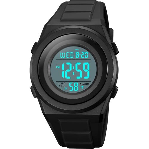 Outdoor Militaires 50m Etanche Montre Homme Et Femme Sport Plastique Caisse Et Caoutchouc Ruban Led Chronographe Temps Double Montres Bracelet