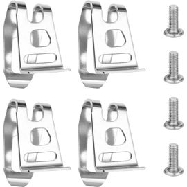 jum-4 Pièces Crochets Clip Ceinture Acier Inoxydable Avec Vis,Support Pour Visseuse Sans Fil,Clip Solide Pour Ceinture,Compatible Avec Outils,Adapté Aux Appareils De Type Makita,Argenté