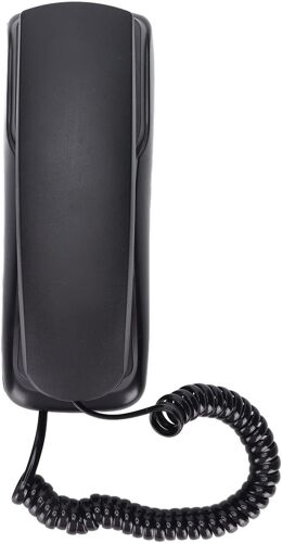 Téléphone Mural Multifonction - Téléphone Fixe Pour Montage Mural - Petite Fonction Flash - Fonction Rappel Du Dernier Numéro - Noir
