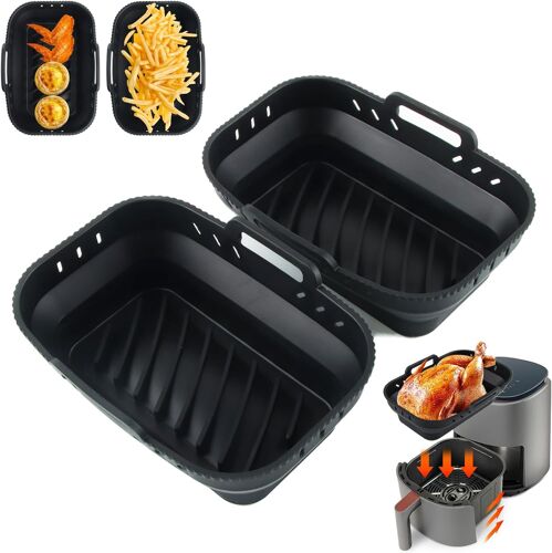 Air Fryer Accessoires, Moule Silicone Air Fryer, Moule en Silicone Pour, Panier Moule Pour, Panier à , Excellentes Doublures, Accessoires de Friteuse à Air Chaud
