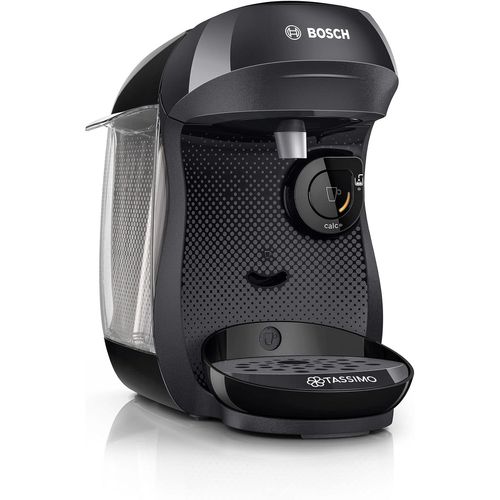 Machine À Café Tassimo Happy, Tas1002N, Plus De 40 Boissons Chaudes, Onetouch, Cafétière À Dosette, Format Compact, Intellibrew, Noir Intense