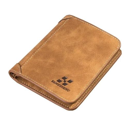 Portefeuille En Cuir Pour Hommes,Slim,Hipster,Peau De Vache,Porte-Cartes De Crédit/Carte D'Identité,Inserts,Porte-Monnaie,Portefeuille Pliable D'Affaires De Luxe.Vertical-Coffee.