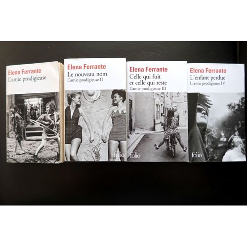 Série De Livres : L'Amie Prodigieuse De L'Auteur Elena Ferrante, 4 Volumes.
