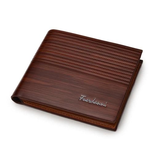 Portefeuille Vintage En Cuir Pour Hommes,Court,Slim,Porte-Monnaie,Porte-Cartes De Crédit,Luxe,Mode,Couleur Pure..Light Brown