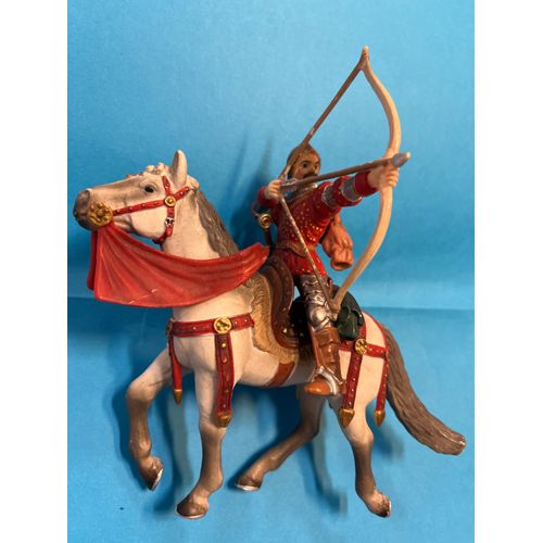 Figurine soldat archer à cheval - moyen âge - schleich - 2003