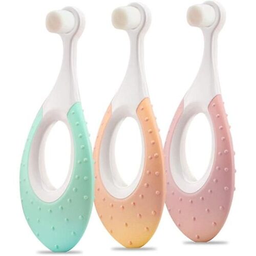 Brosse À Dents Pour Bébé Et Enfant De 0 À 2 Ans. Brosse À Dents Extra-Souple Avec 10 000 Soies Souples. 