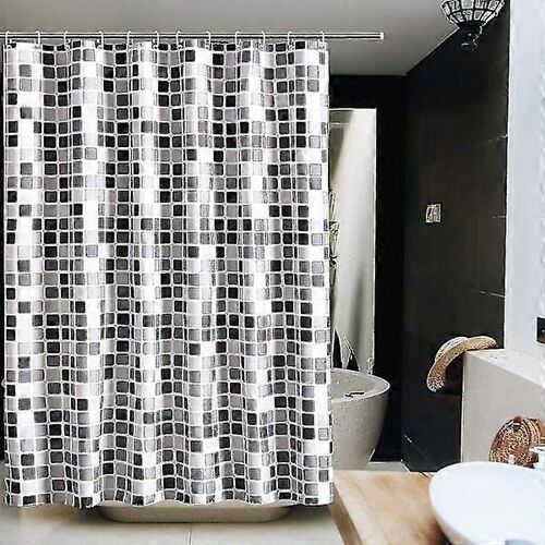 Rideau de salle de bain de haute qualité, rideau de douche en mosaïque classique, rideau de lavage en polyester imperméable,