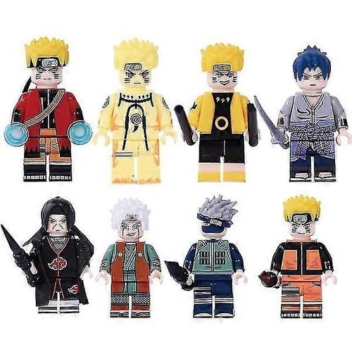 Figurines assemblées Naruto Uzumaki, blocs de construction pour enfants, 8 pièces